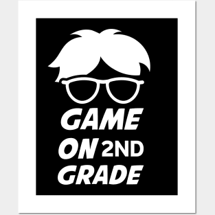 Game on grade 2ND shirt- Back To School-Video Game2nd Grade Level Video Game Posters and Art